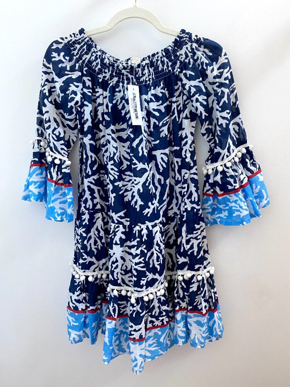 Debbie Katz Dori On or Off Shoulder Boho Tunic Dress Cover Up NWT Small